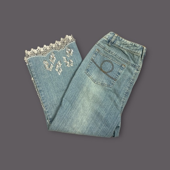 Chagall Vintage Y2K Embroidered Jeans - Picture 3 of 9